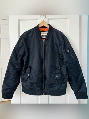 LEVI’S Men’s Black Bomber Jacket Utility Pockets Size L